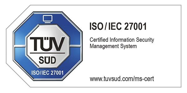 ISO/IEC 27001:2013 Certified